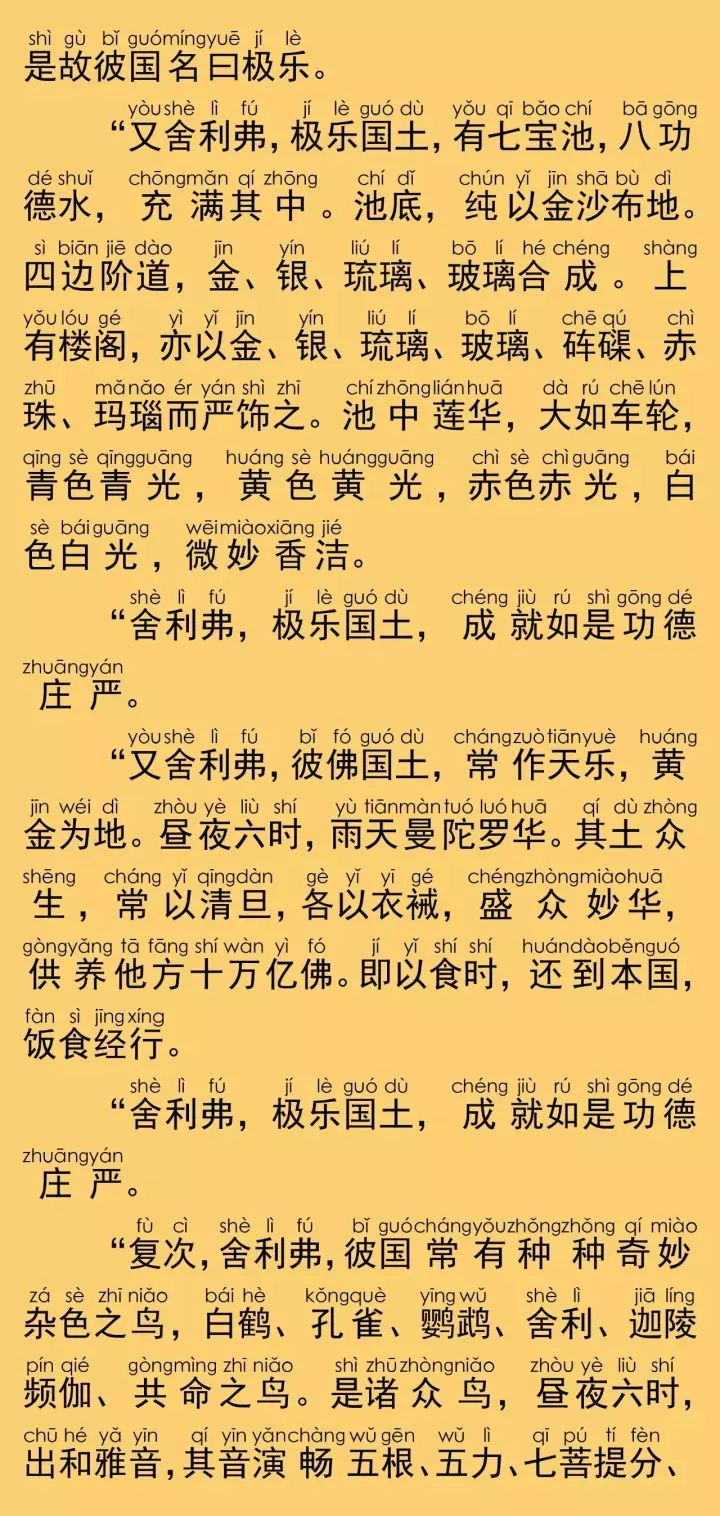 佛說阿彌陀經全文注音圖片二